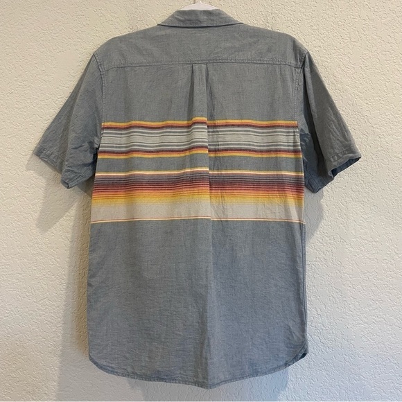 Van’s Striped Tailored Flit Cotton Blend Button Front Shirt - Picture 3 of 4